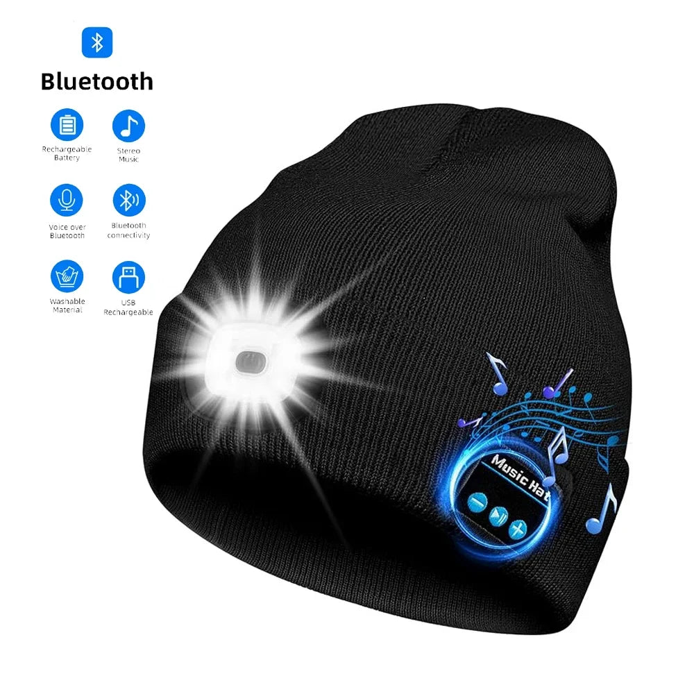 Bluetooth LED Music Beanie